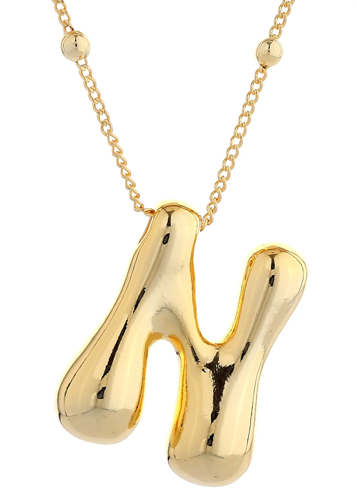 14K Gold Dipped Bold initial Necklace - Image 16