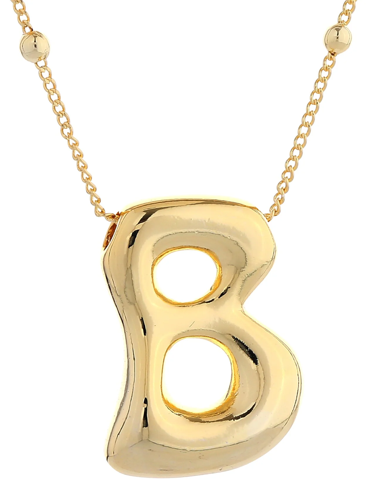 14K Gold Dipped Bold initial Necklace - Image 4
