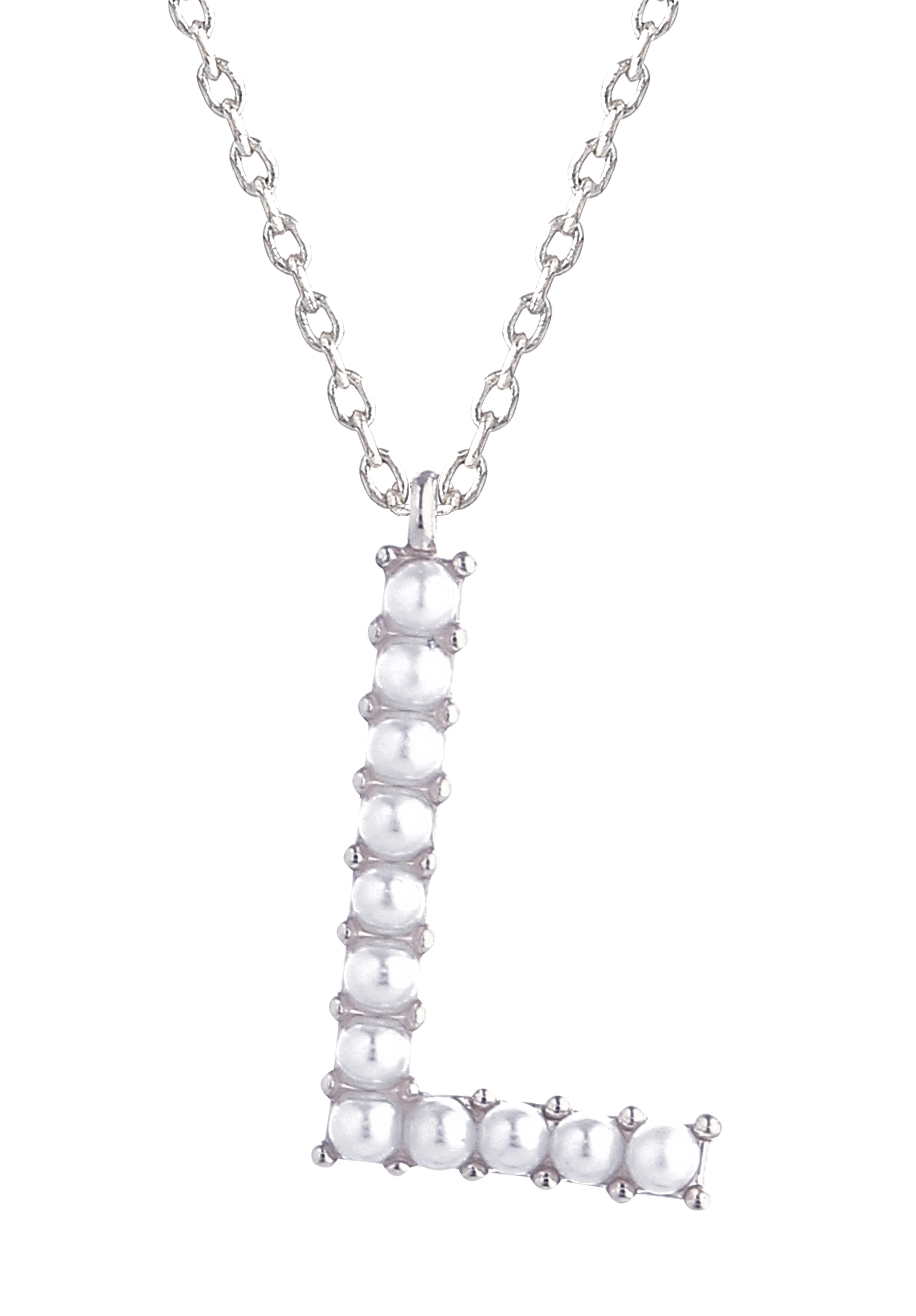 14K Gold Dipped Pearl initial Necklace - Image 14