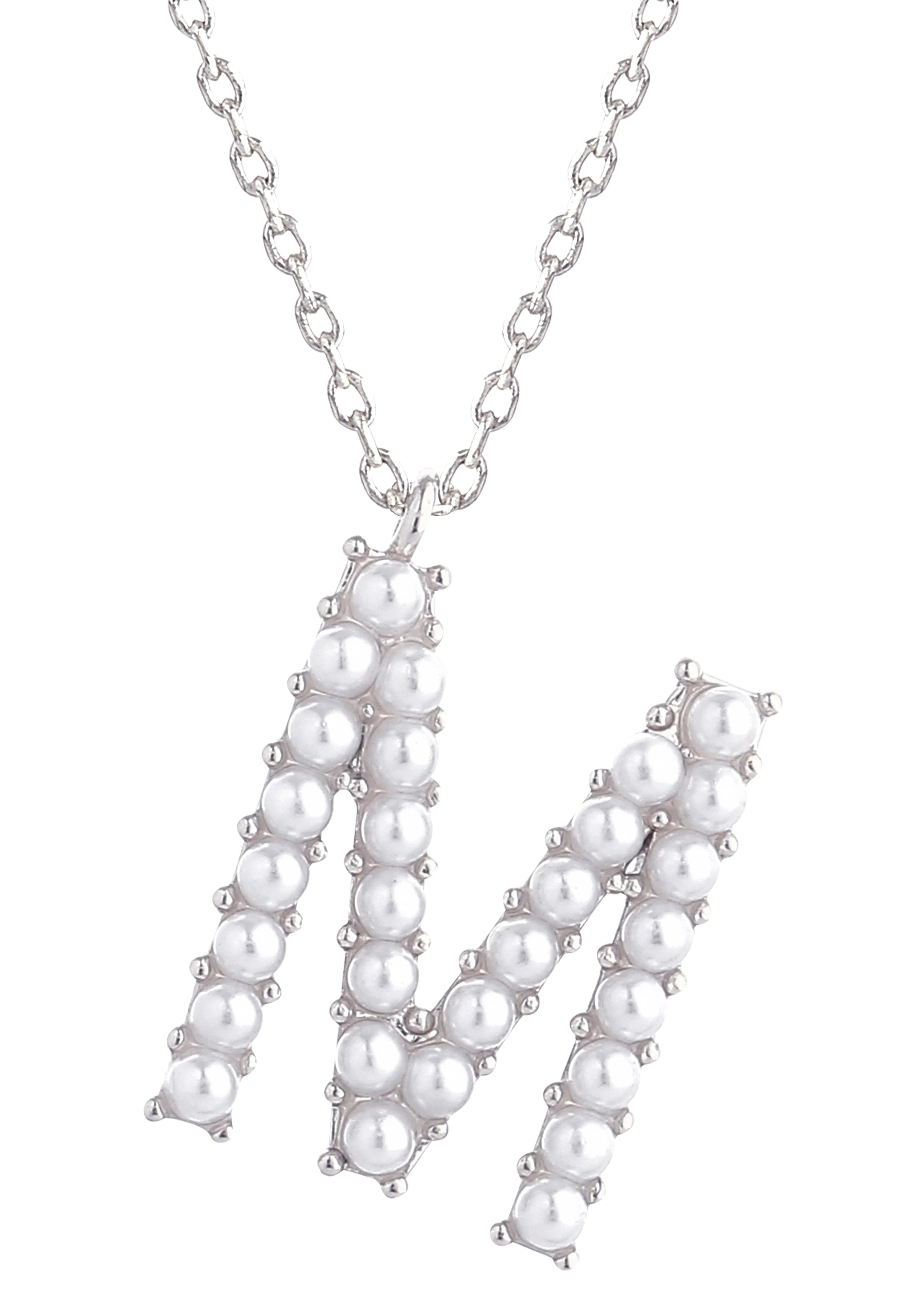 14K Gold Dipped Pearl initial Necklace - Image 15