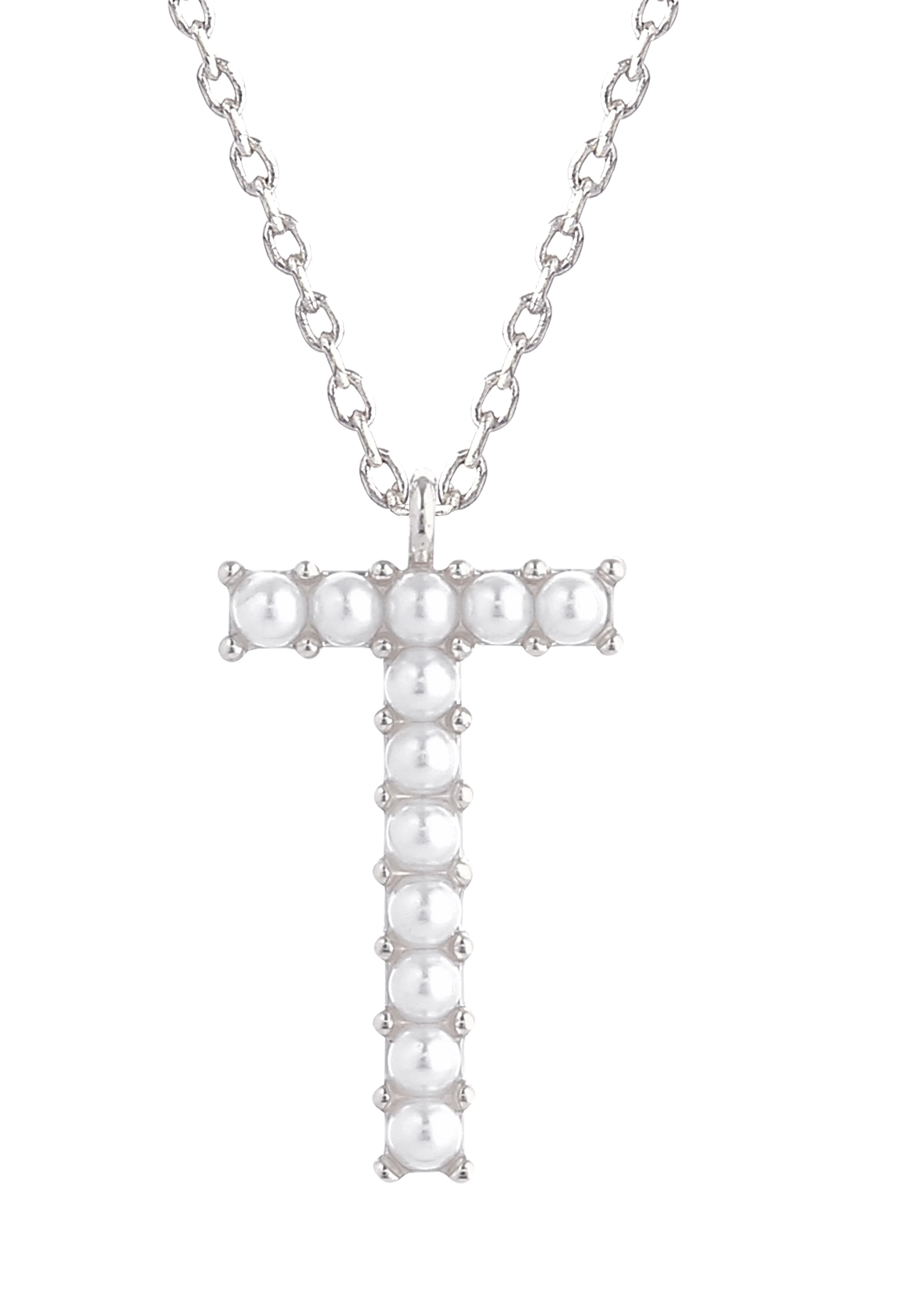 14K Gold Dipped Pearl initial Necklace - Image 21
