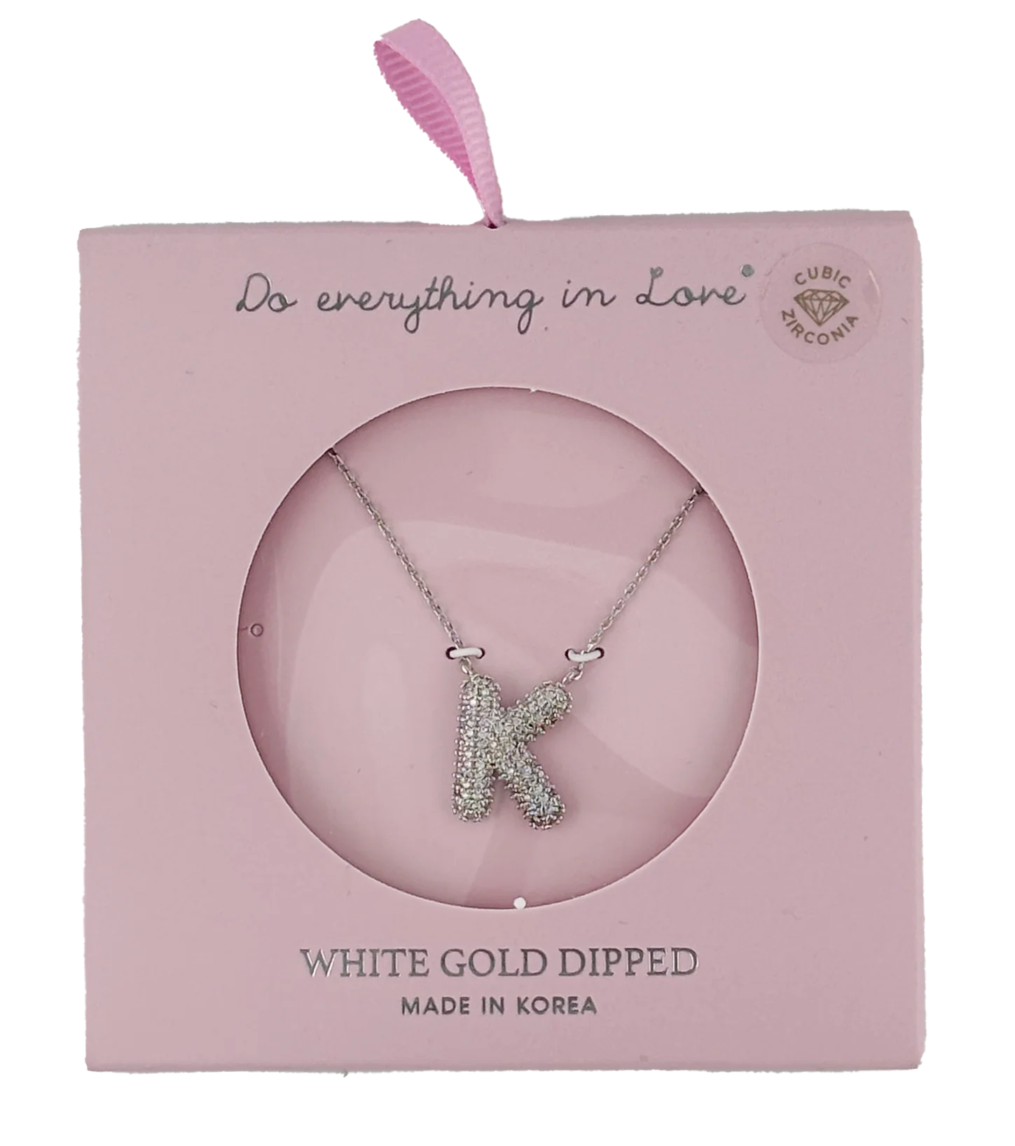 14K Gold Dipped Textured Initial Necklace - Image 2