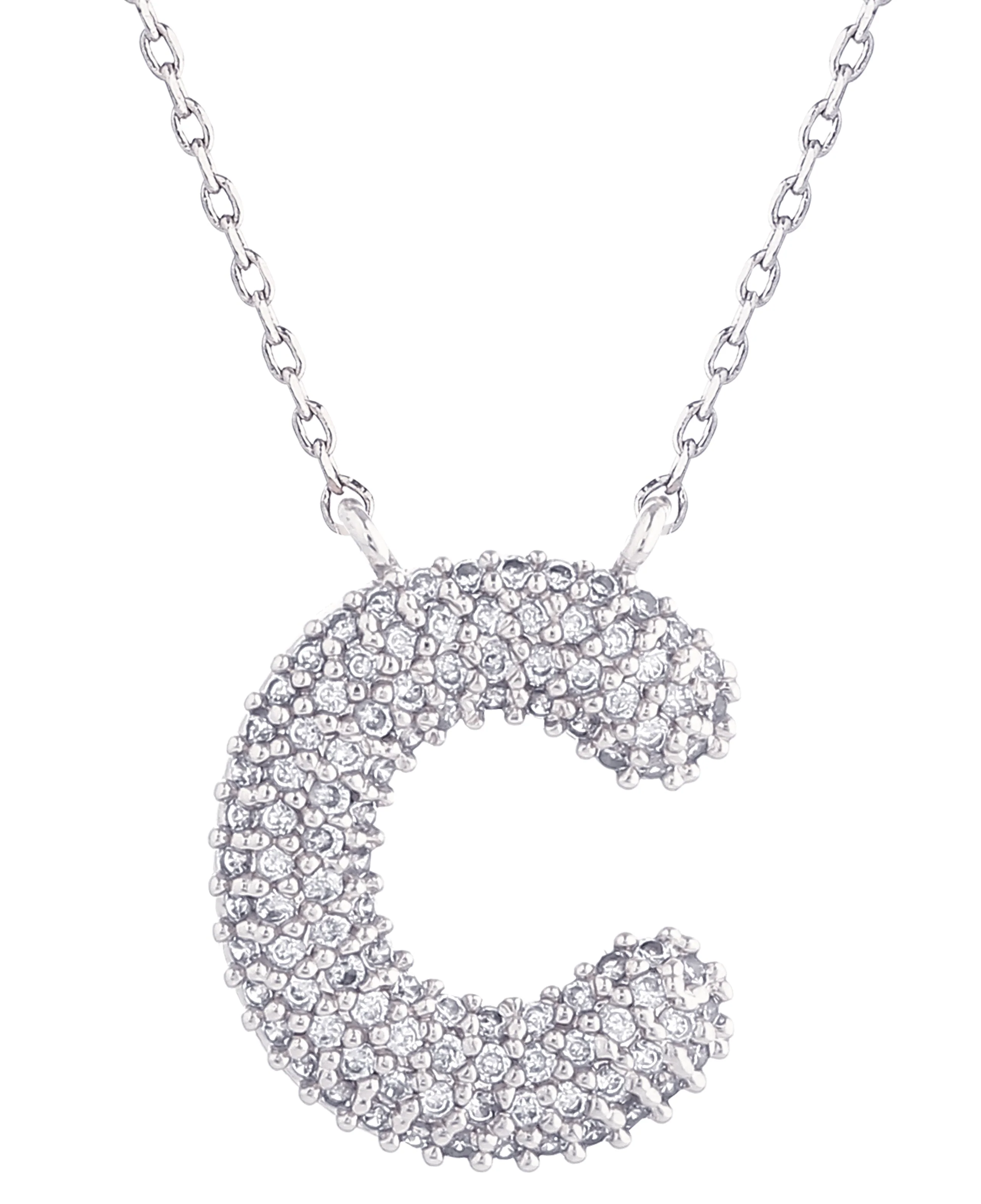 14K Gold Dipped Textured Initial Necklace - Image 5