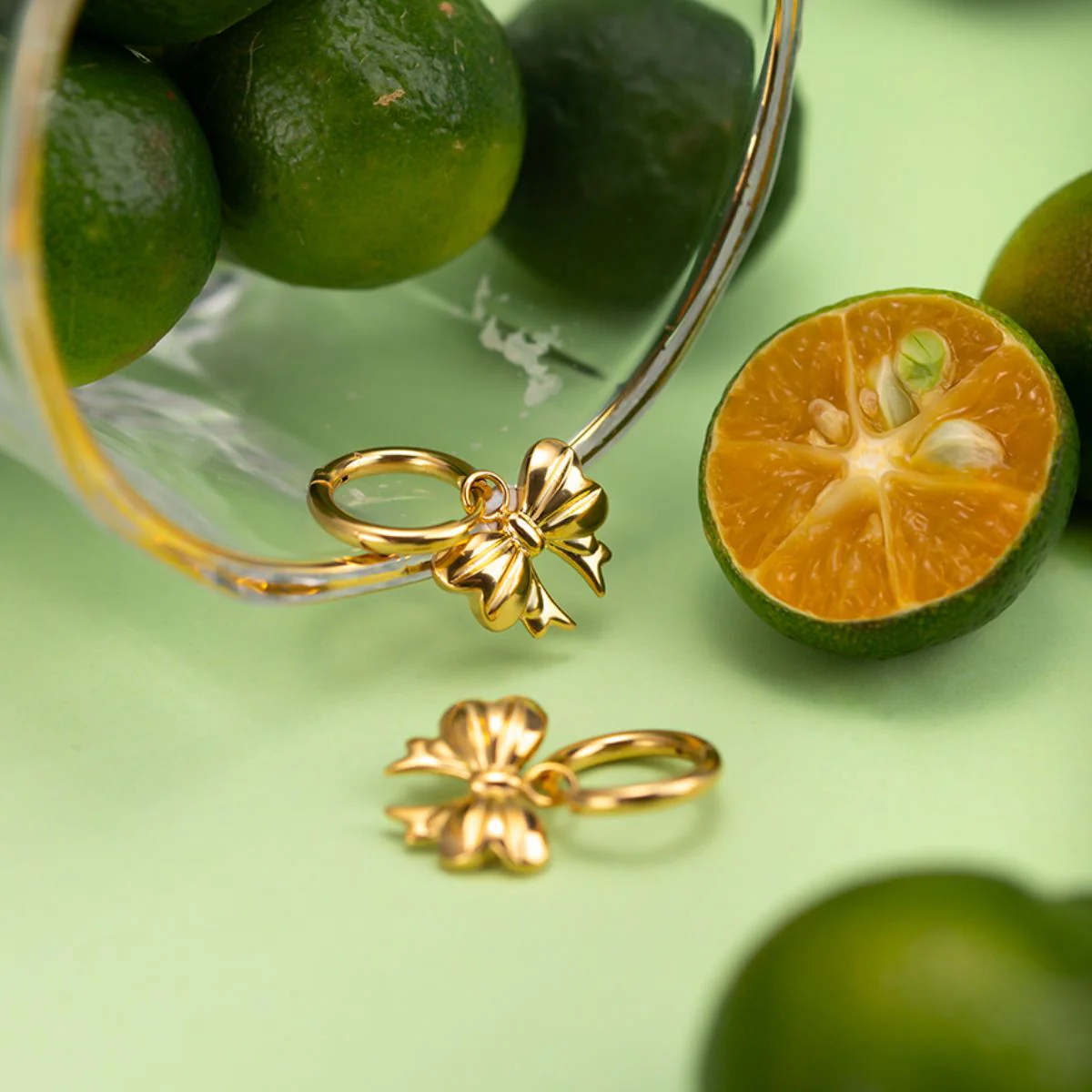18K Gold-Plated Bow Earrings - Image 5