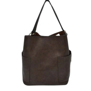 2-in-1 Chic Satchel Side Pocket Bucket Bag with Long Strap - Image 18