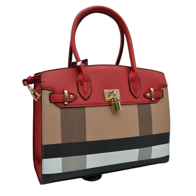 2-in-1 Top Handle Satchel Tote Handbag with Wallet - Image 9