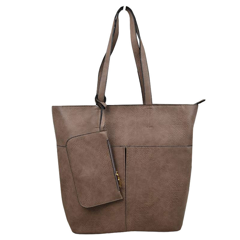 3 In 1 Large Soft Faux Leather Womens Tote Handbags - Image 10
