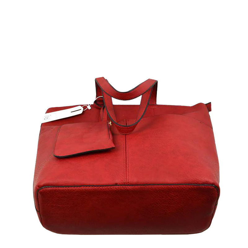 3 In 1 Large Soft Faux Leather Womens Tote Handbags - Image 20