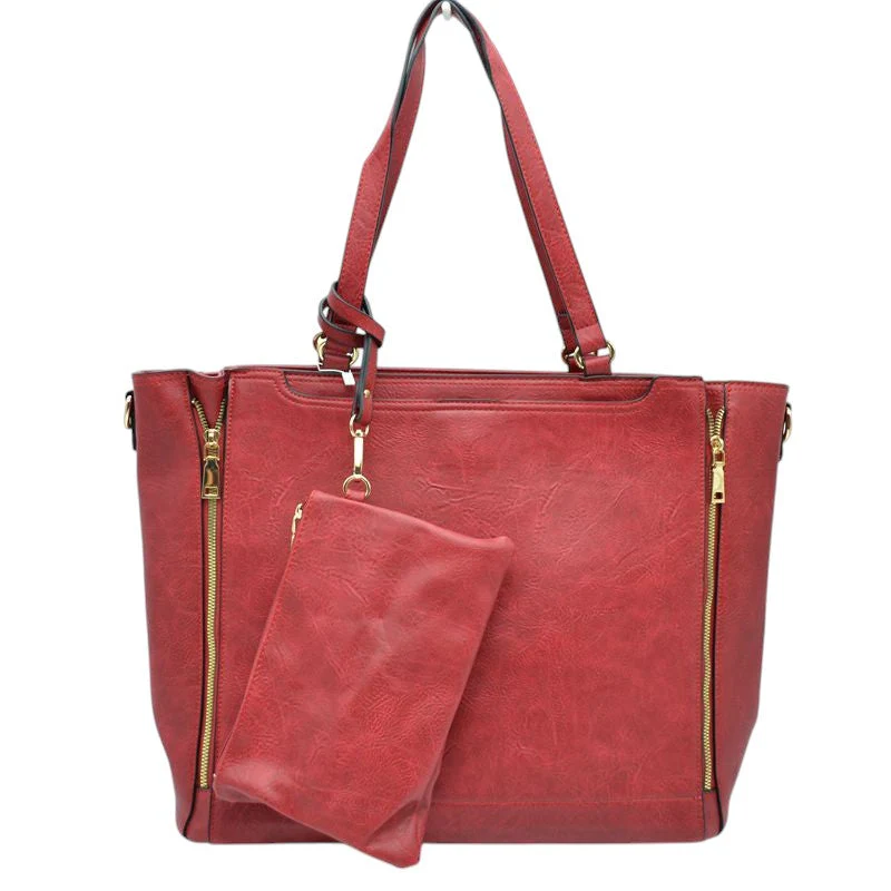 3 in 1 Side Zipper Women's Tote Handbag set - Image 14