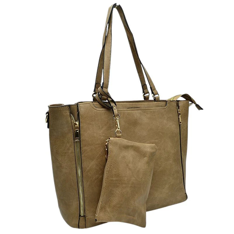 3 in 1 Side Zipper Women's Tote Handbag set - Image 15