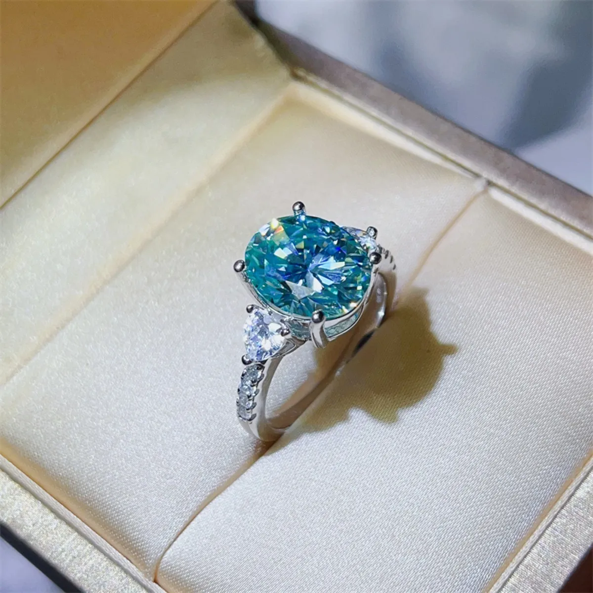 5 Carat Moissanite 925 Sterling Silver Ring - Image 3