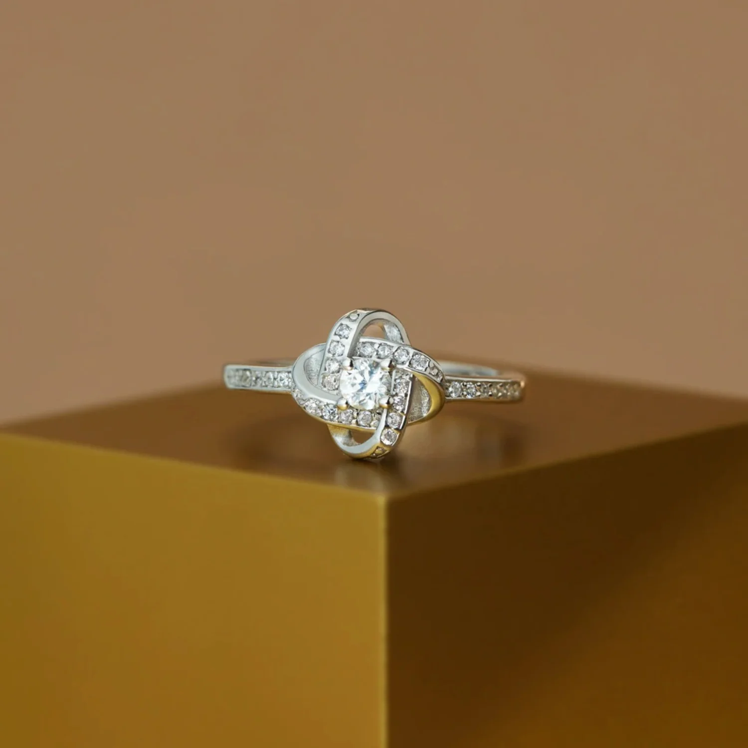 925 Sterling Silver Inlaid Zircon Ring - Image 2