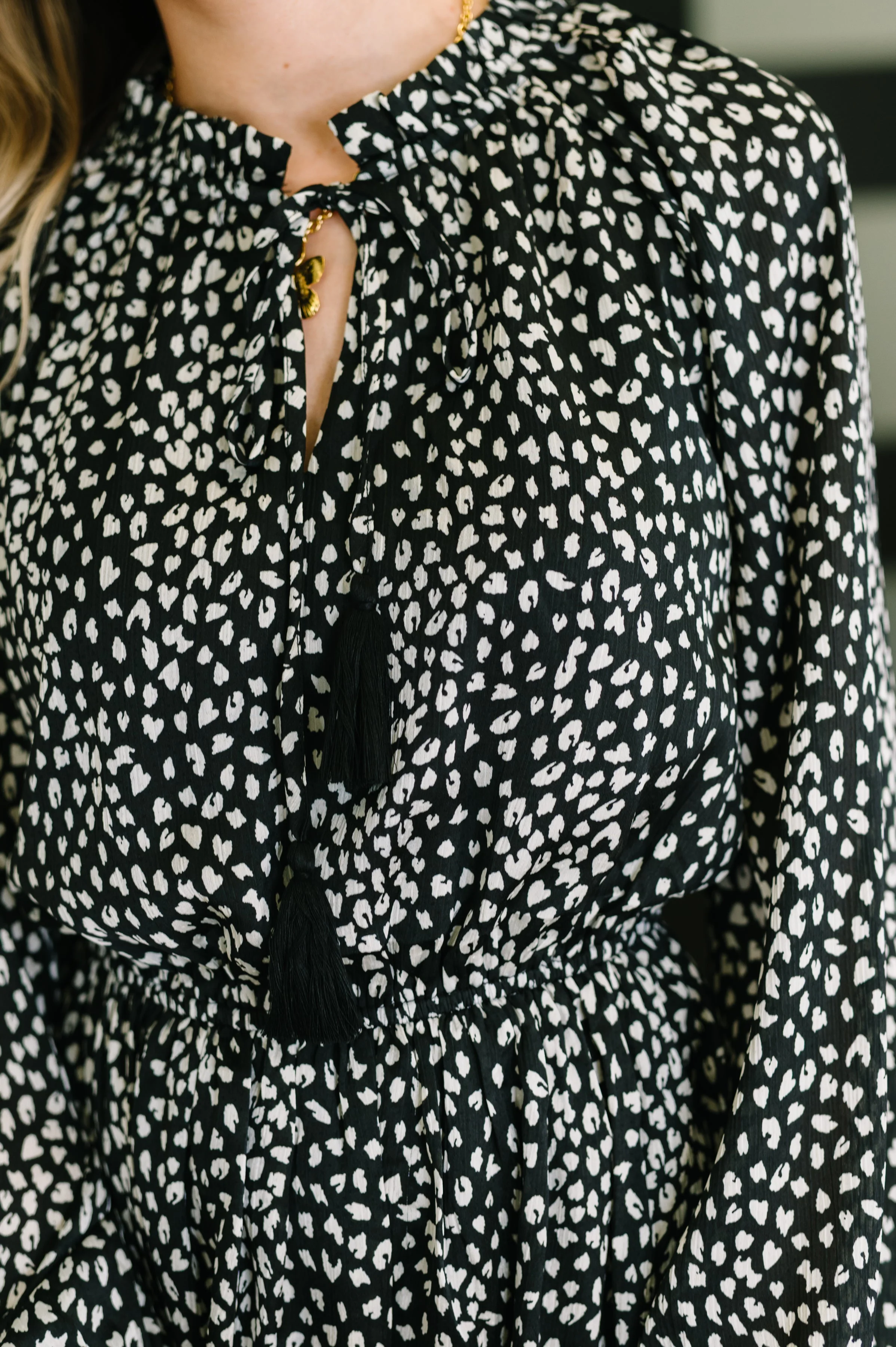 A Cheeky Little Time Tiered Dress in Black - Image 2