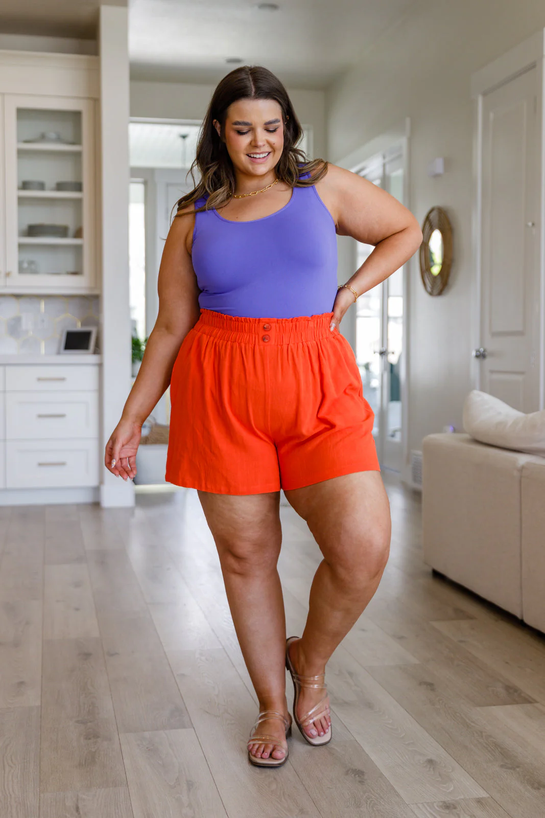 A Little Lazy High Rise Linen Shorts - Image 2
