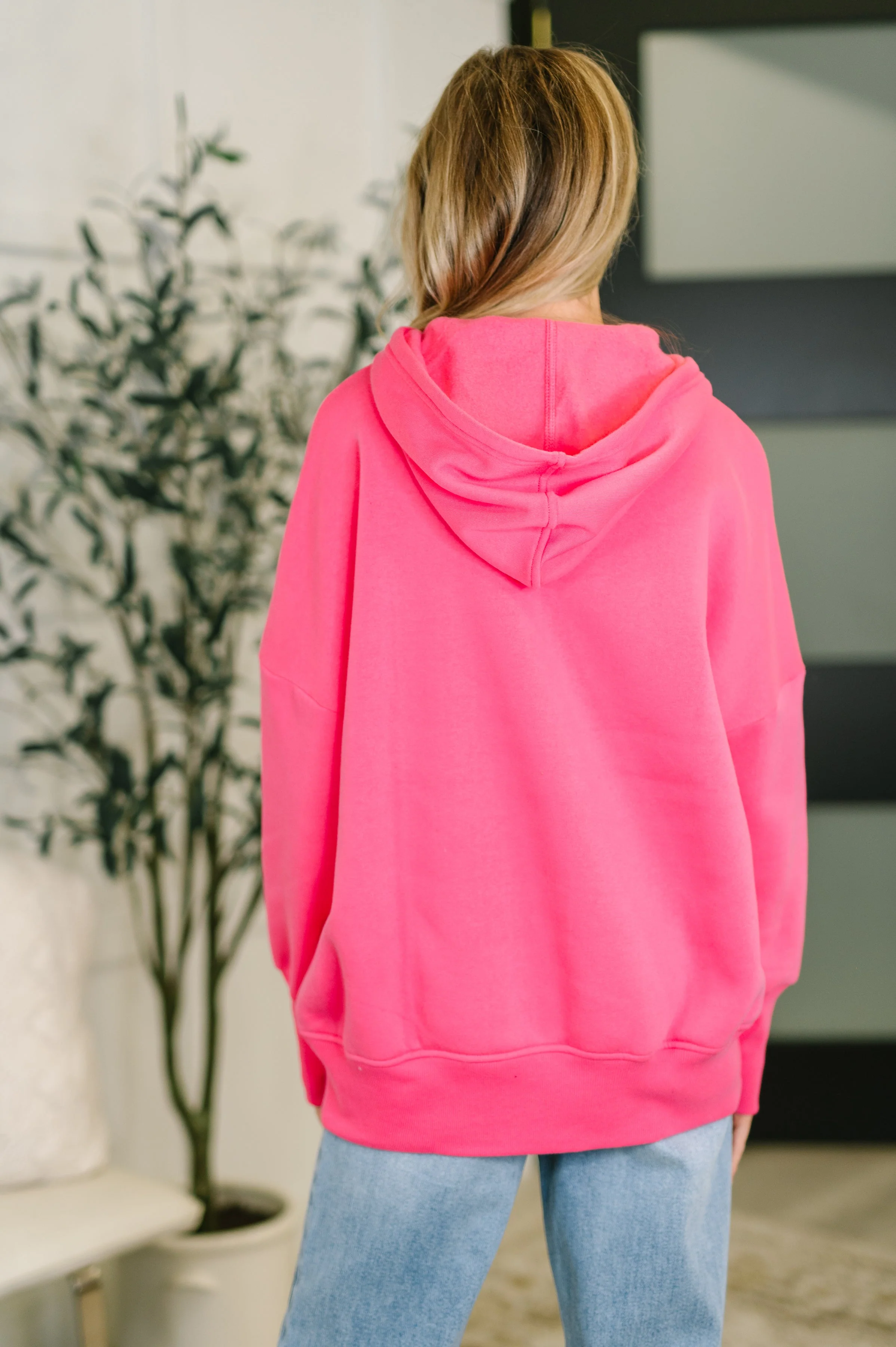 A Million Different Reasons Hooded Pullover in Fuchsia - Image 5