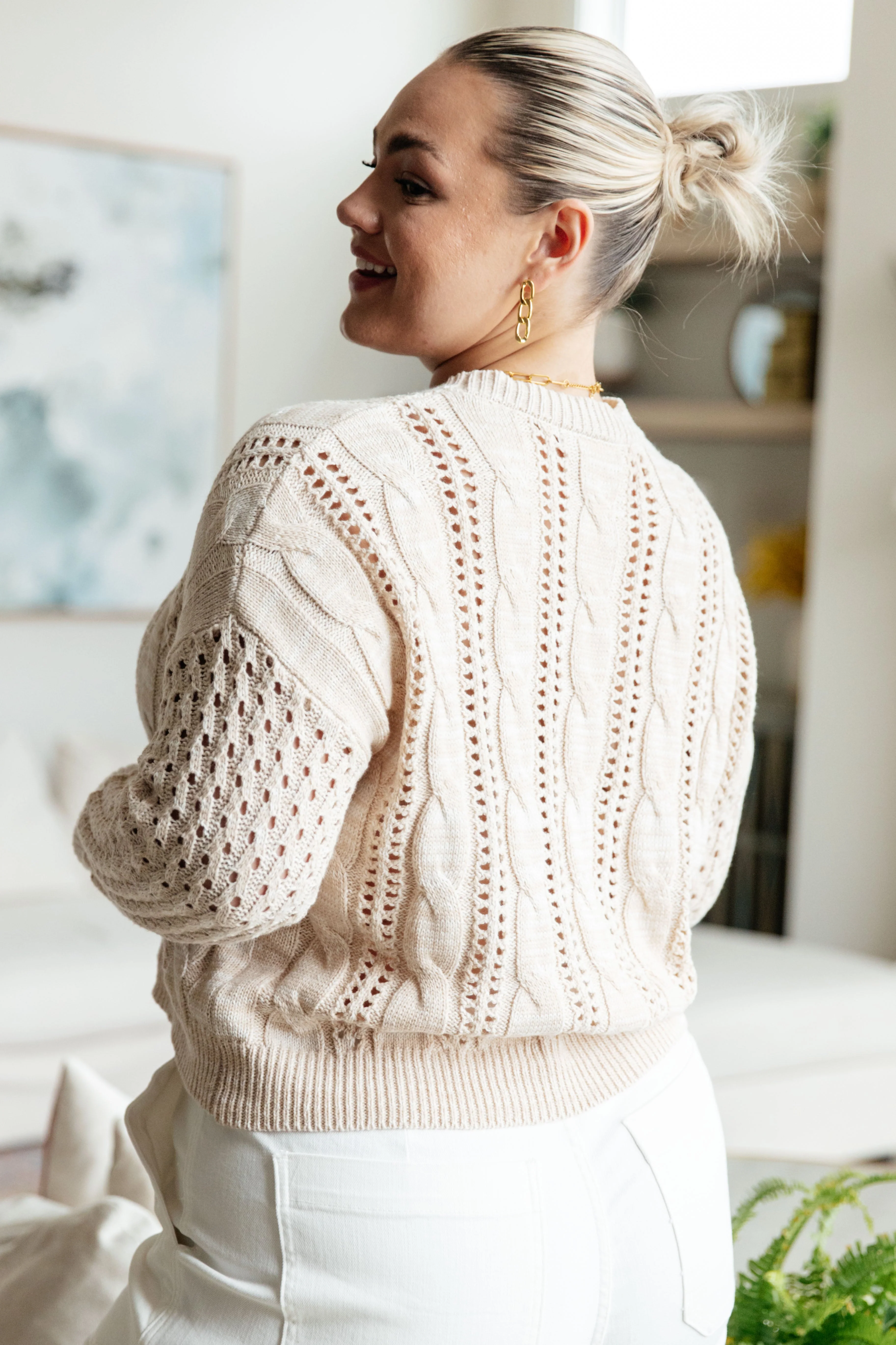 A Note of Thanks Cable Knit Sweater - Image 8