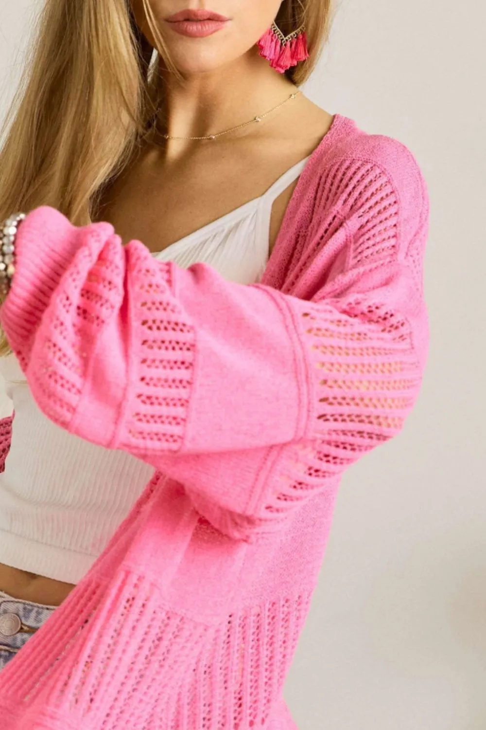 ADORA Lightweight Sweater Knit Cardigan - Image 3