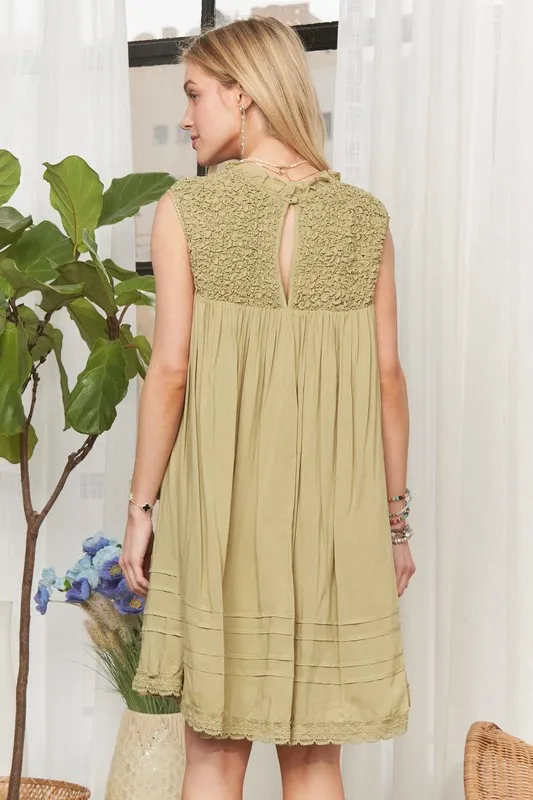 ADORA Loose Textured Babydoll Dress - Image 3