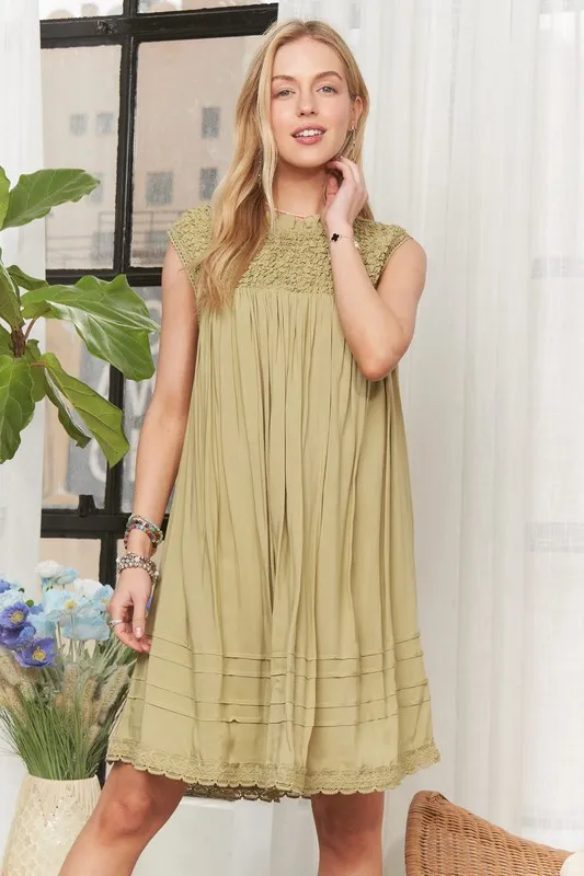 ADORA Loose Textured Babydoll Dress - Image 4