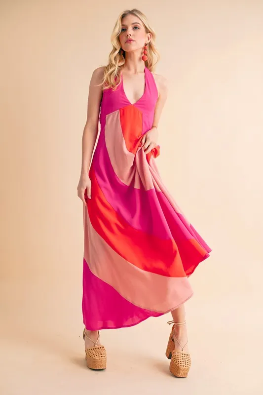 Aemi+Co Color Block Sleeveless Maxi Dress - Image 5