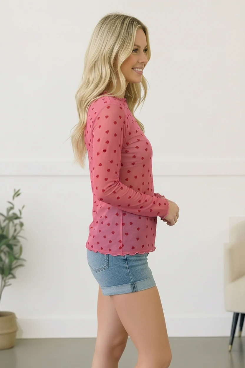 All Heart Mesh Top - Image 4