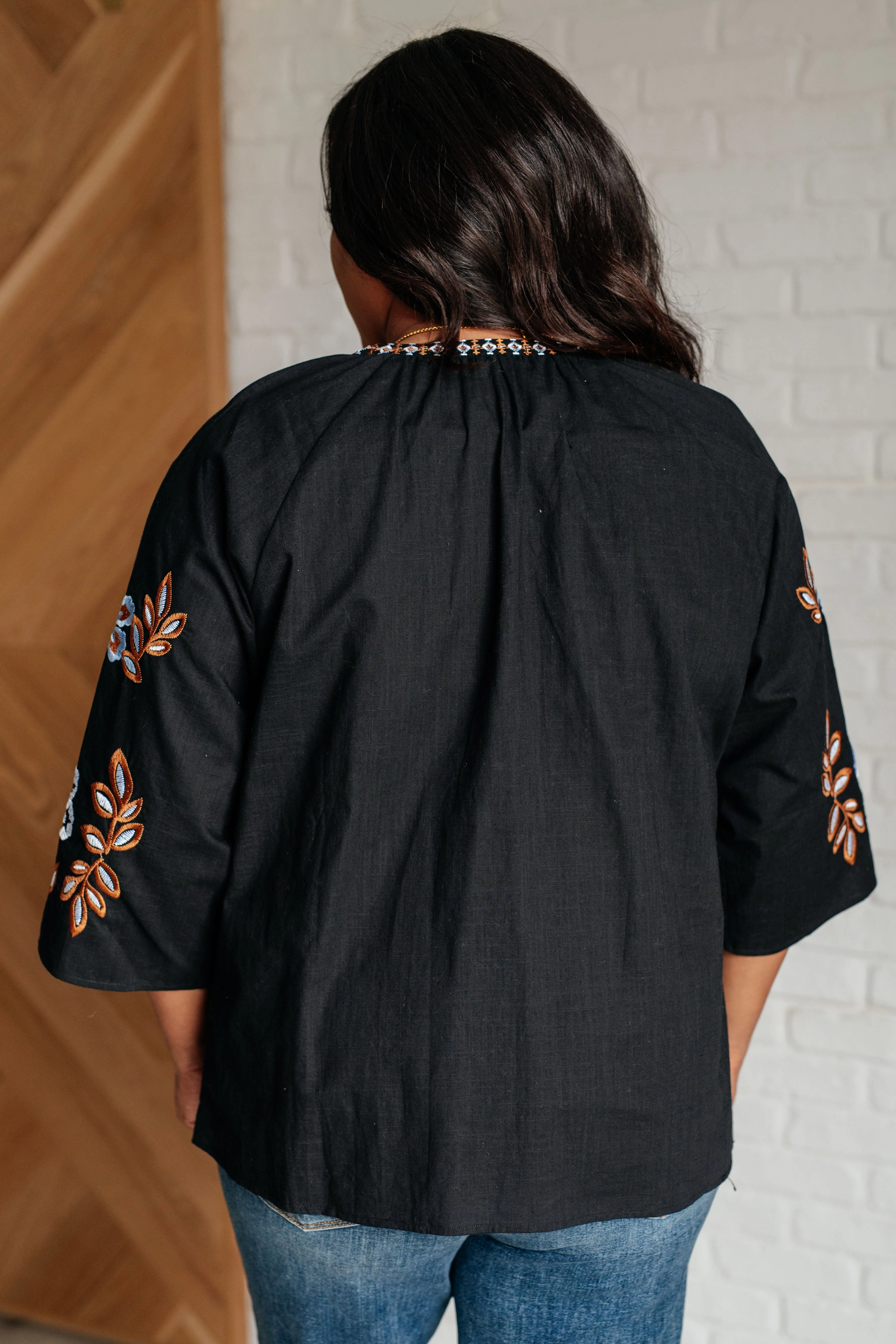 All In Me Embroidered V-Neck Blouse - Image 9
