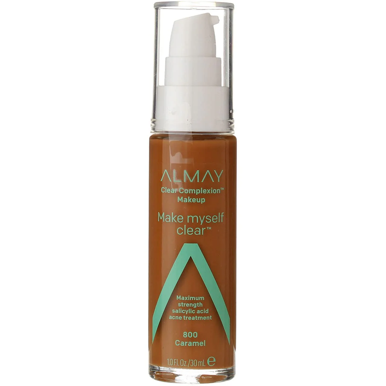 Almay Clear Complexion Make Myself Clear Foundation Makeup, Caramel 800, 1 fl oz - Image 2