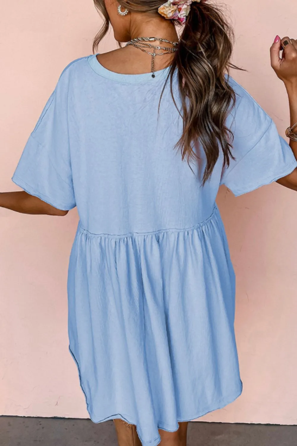 American Flag Bow Print Casual Dress - Image 2