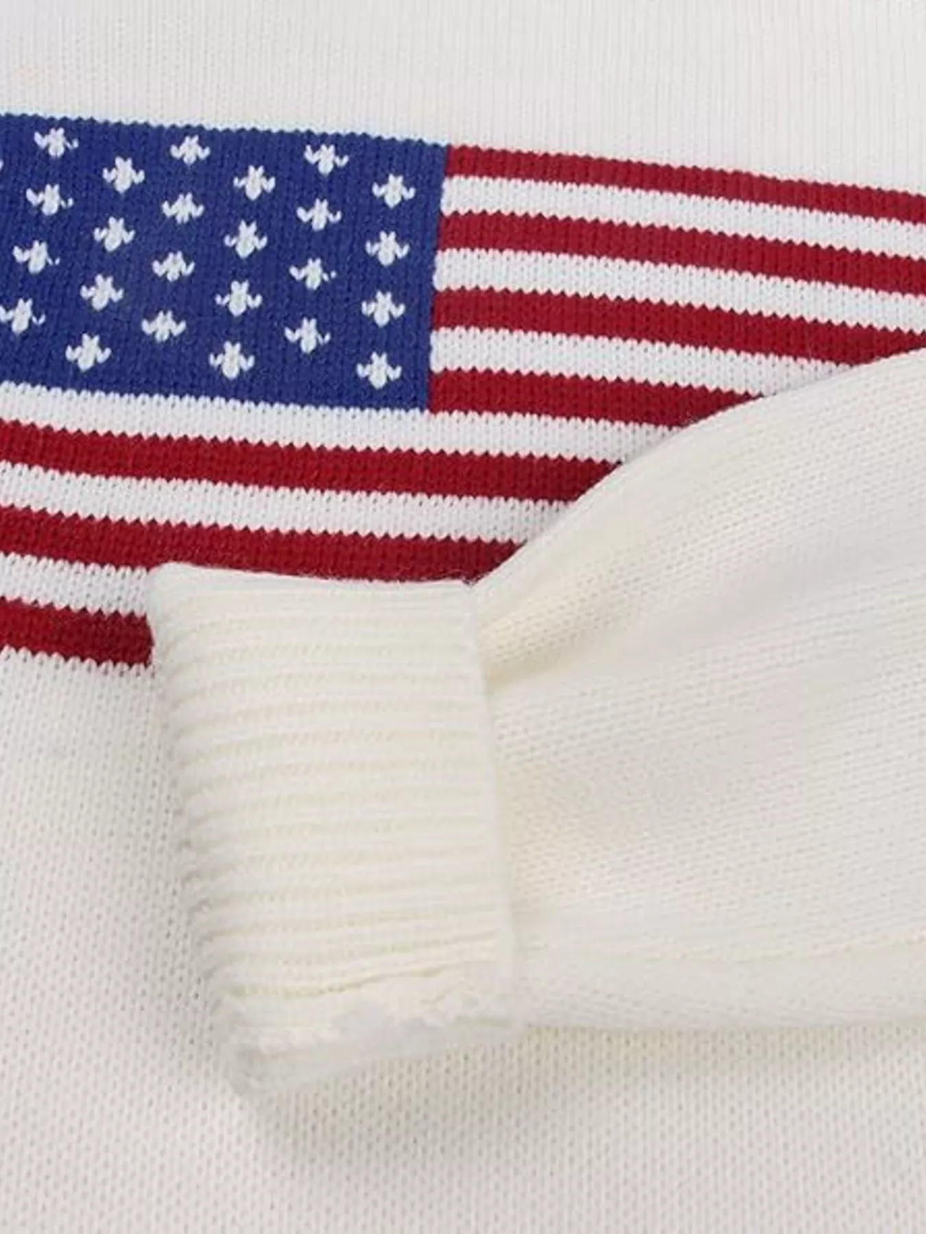 American Flag Round Neck Knitted Sweater - Image 11