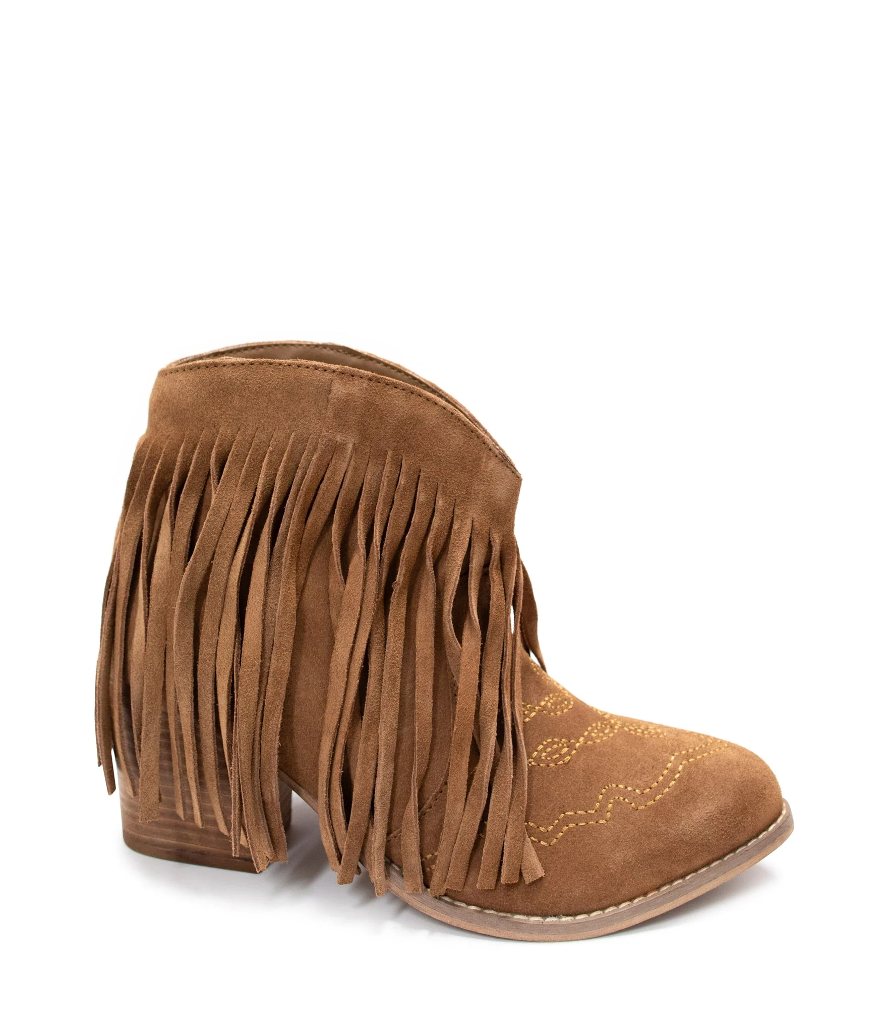 Amos Fringe Ankle Bootie in Tan Suede - Image 7