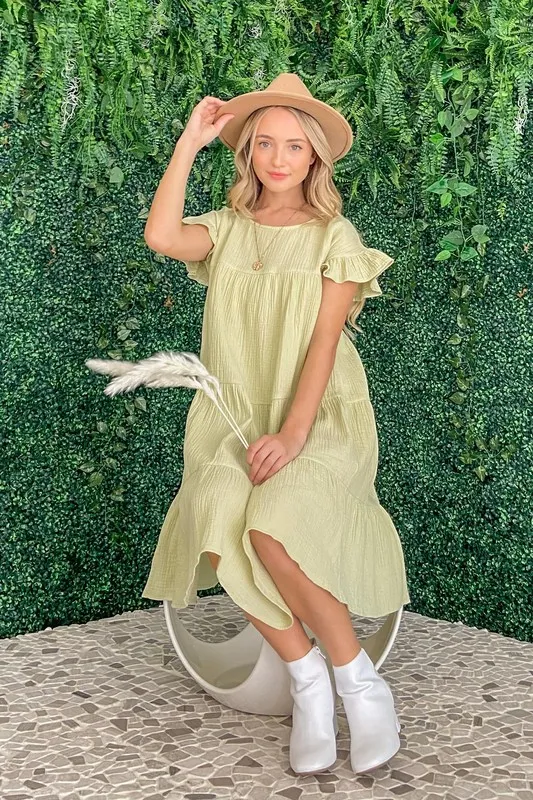 And The Why Cotton Gauze Baby Doll Casual Dress - Image 5