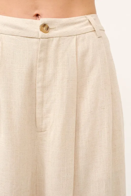 And The Why High-Rise Wide Leg Linen Blended Pants - Image 9