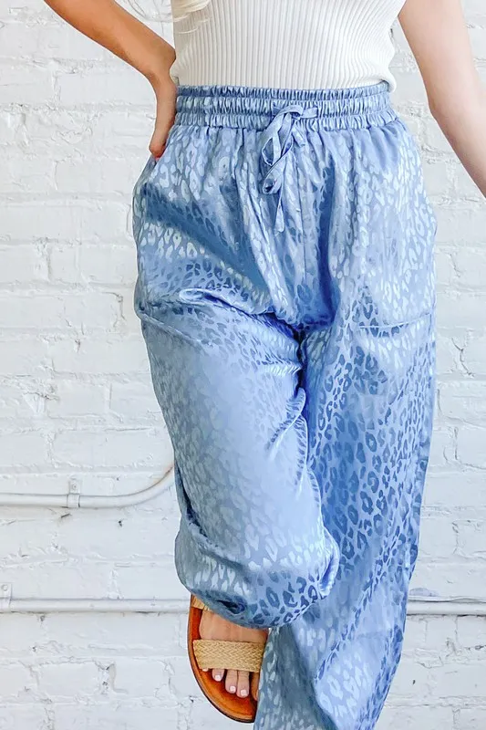 And The Why Satin Leopard Print Joggers - Image 7