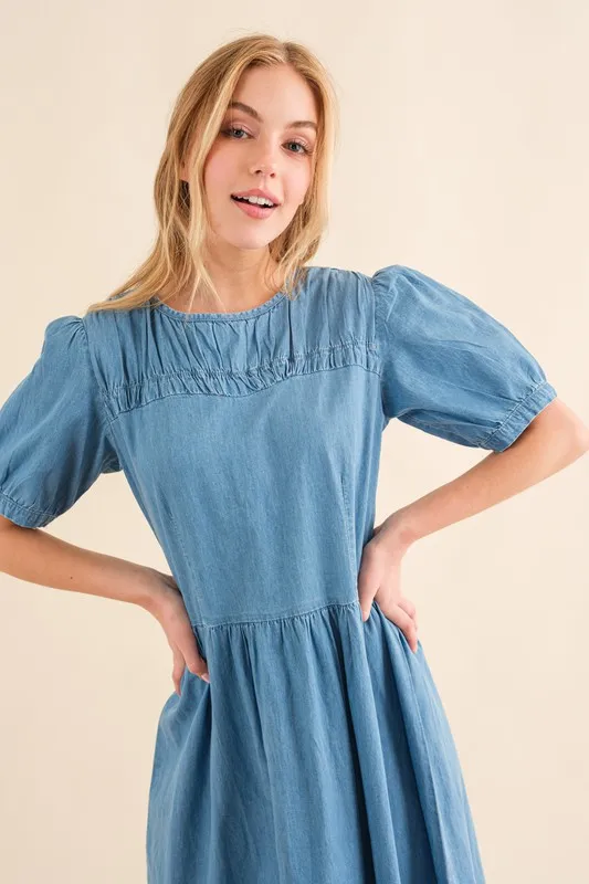 And The Why Washed Chambray Midi Dress - Image 6