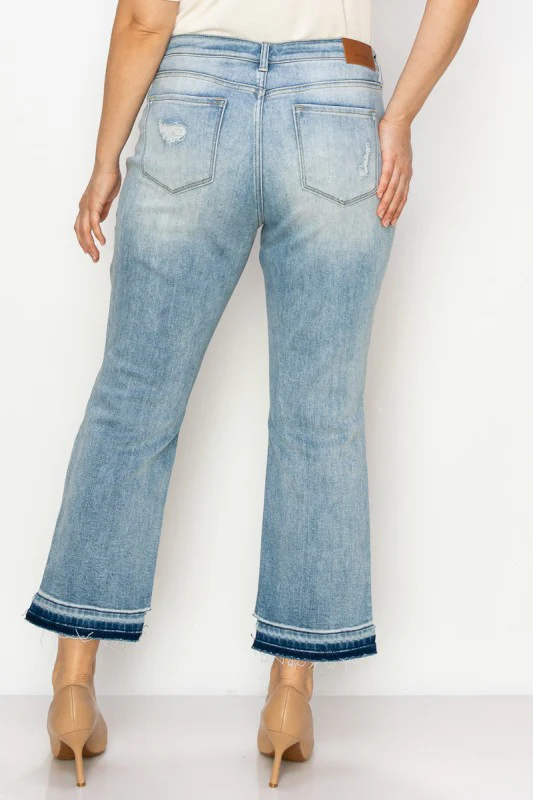 AT1004M-P PLUS - HIGH RISE ANKLE STRAIGHT JEANS - Image 6