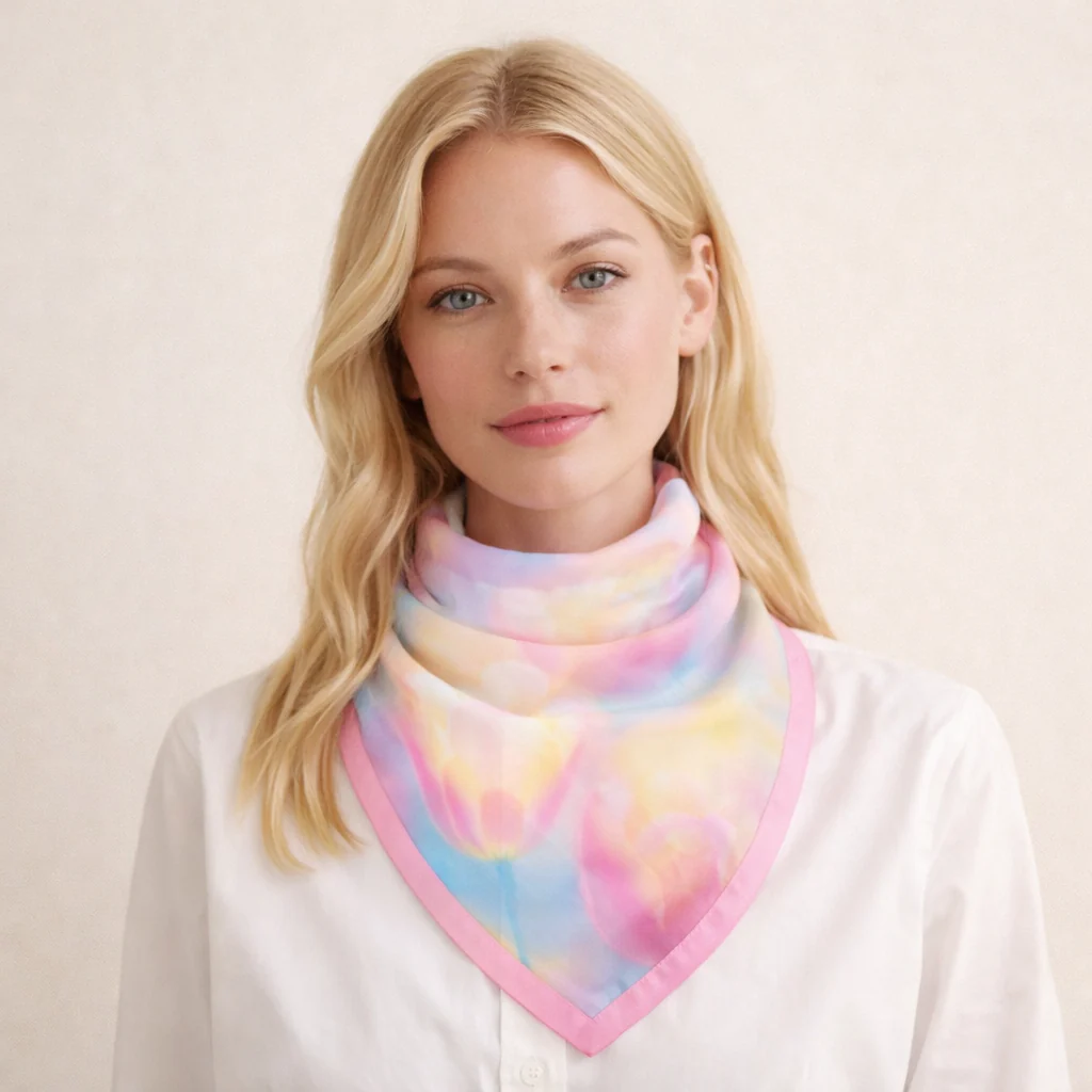Aurora Print Square Scarf - Image 4