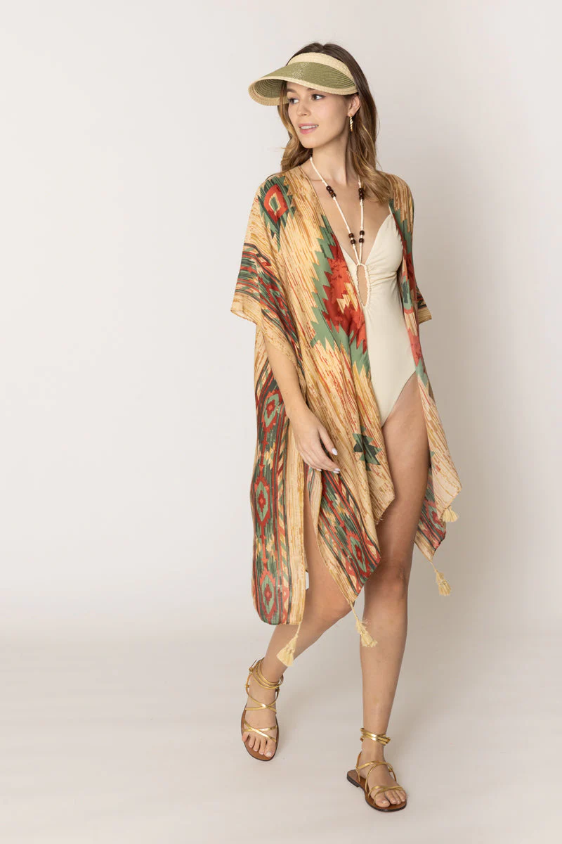 Aztec Print Kimono - Image 2
