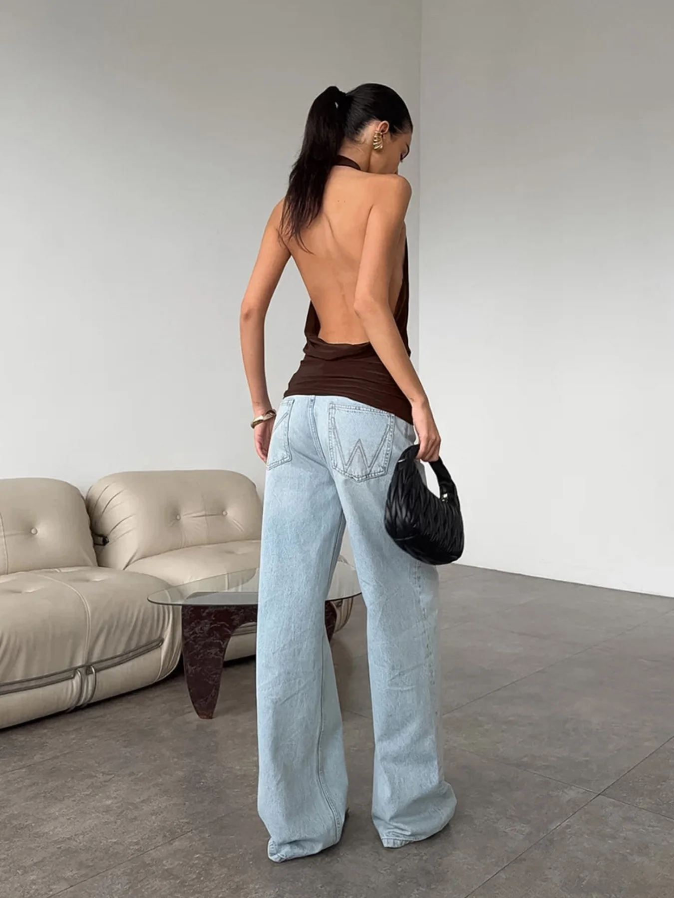 Backless Halter Cowl Neck Cami - Image 9