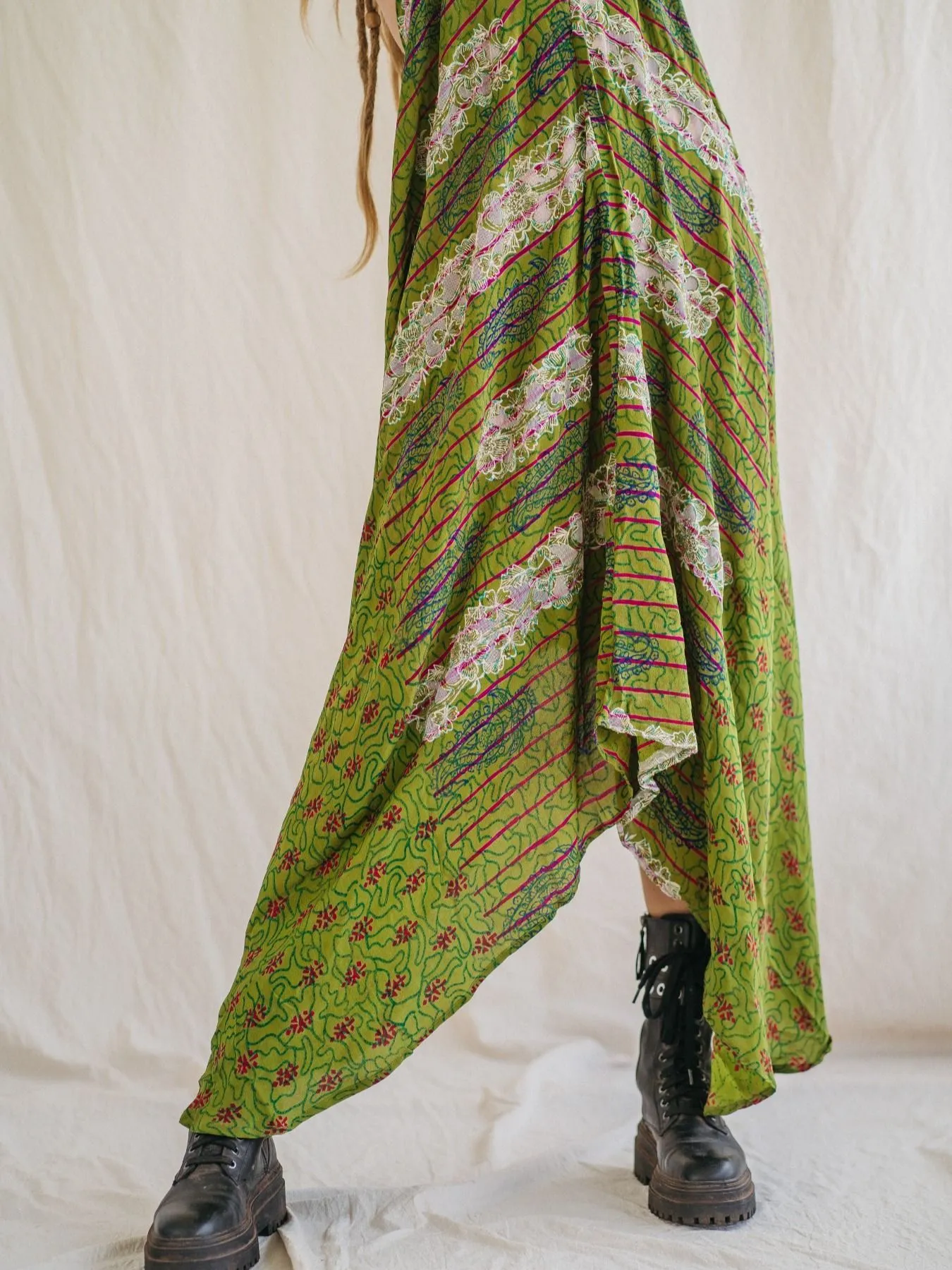 Backless Printed Halter Neck Maxi Dress - Image 5