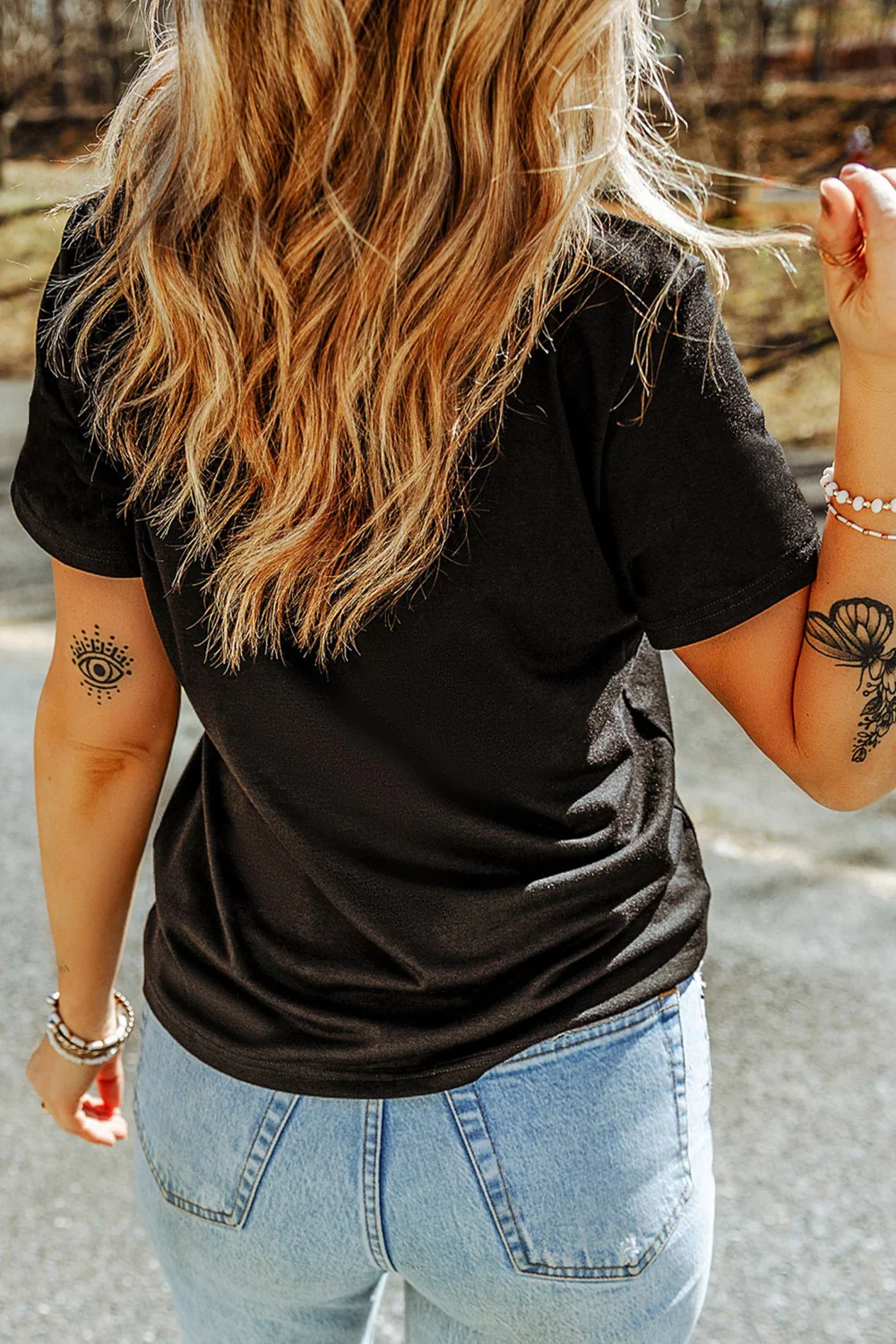 Baseball Distressed Heart Short Sleeve T Shirt - Image 2
