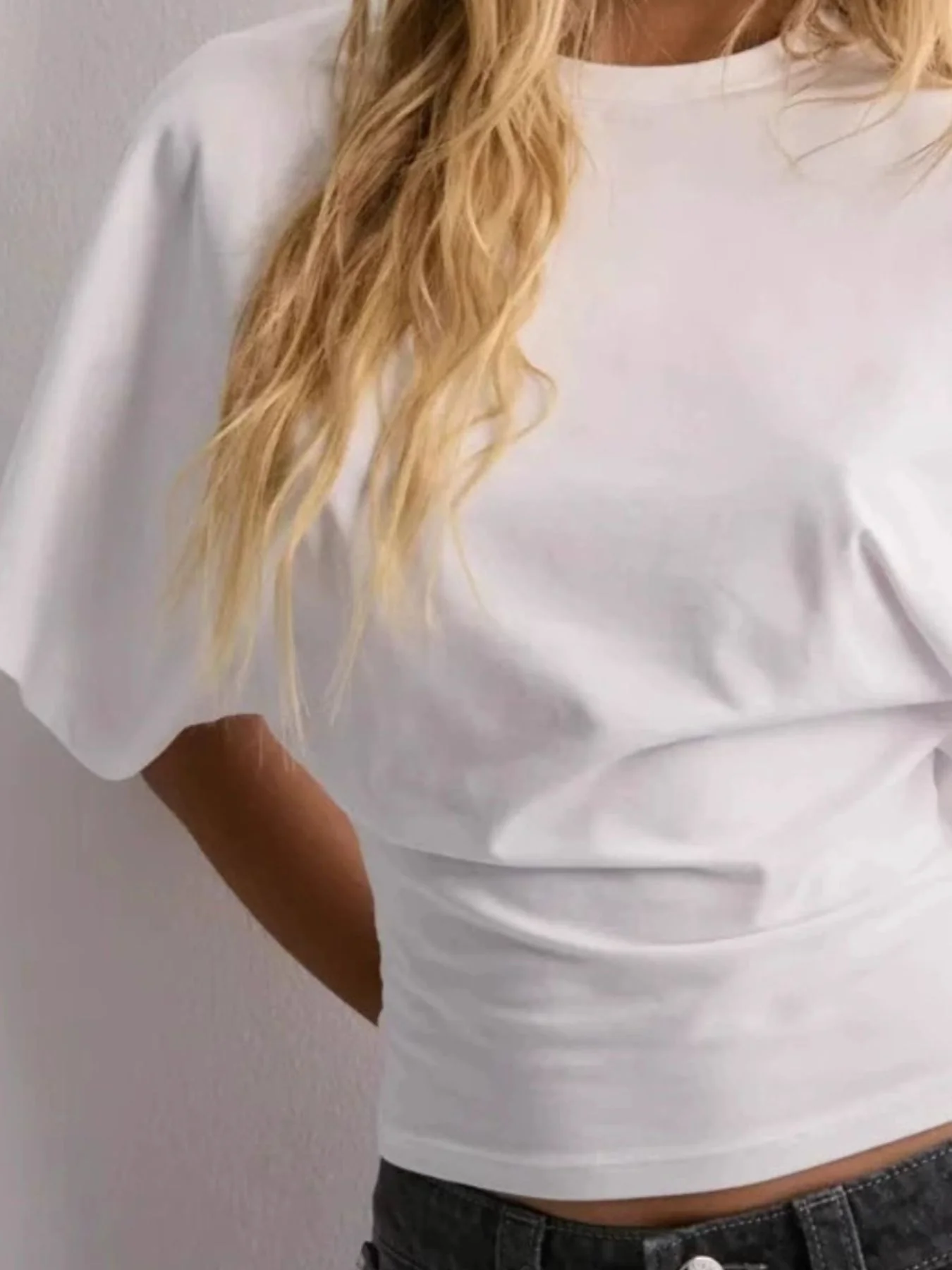 Batwing Sleeve Fitted Waist T-Shirt - Image 8
