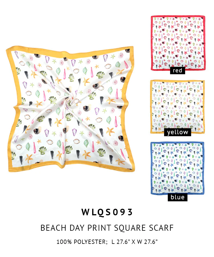 Beach Day Print Square Scarf - Image 11