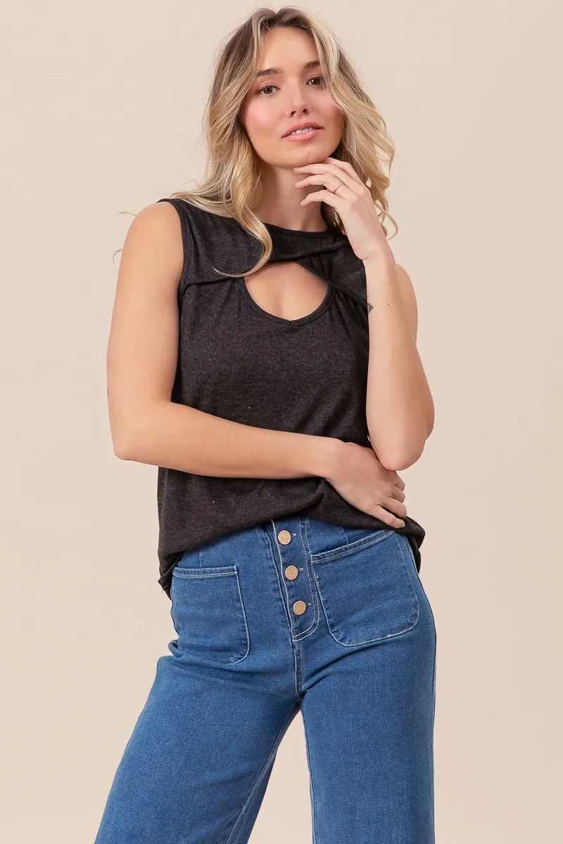 BiBi Baby Rib Knit Front Sut Out Detailed Sleeveless - Image 3