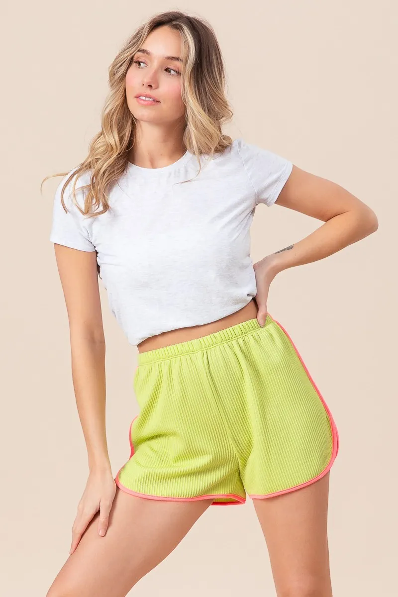 BiBi Cord Rib with Band Side Slit Shorts - Image 4