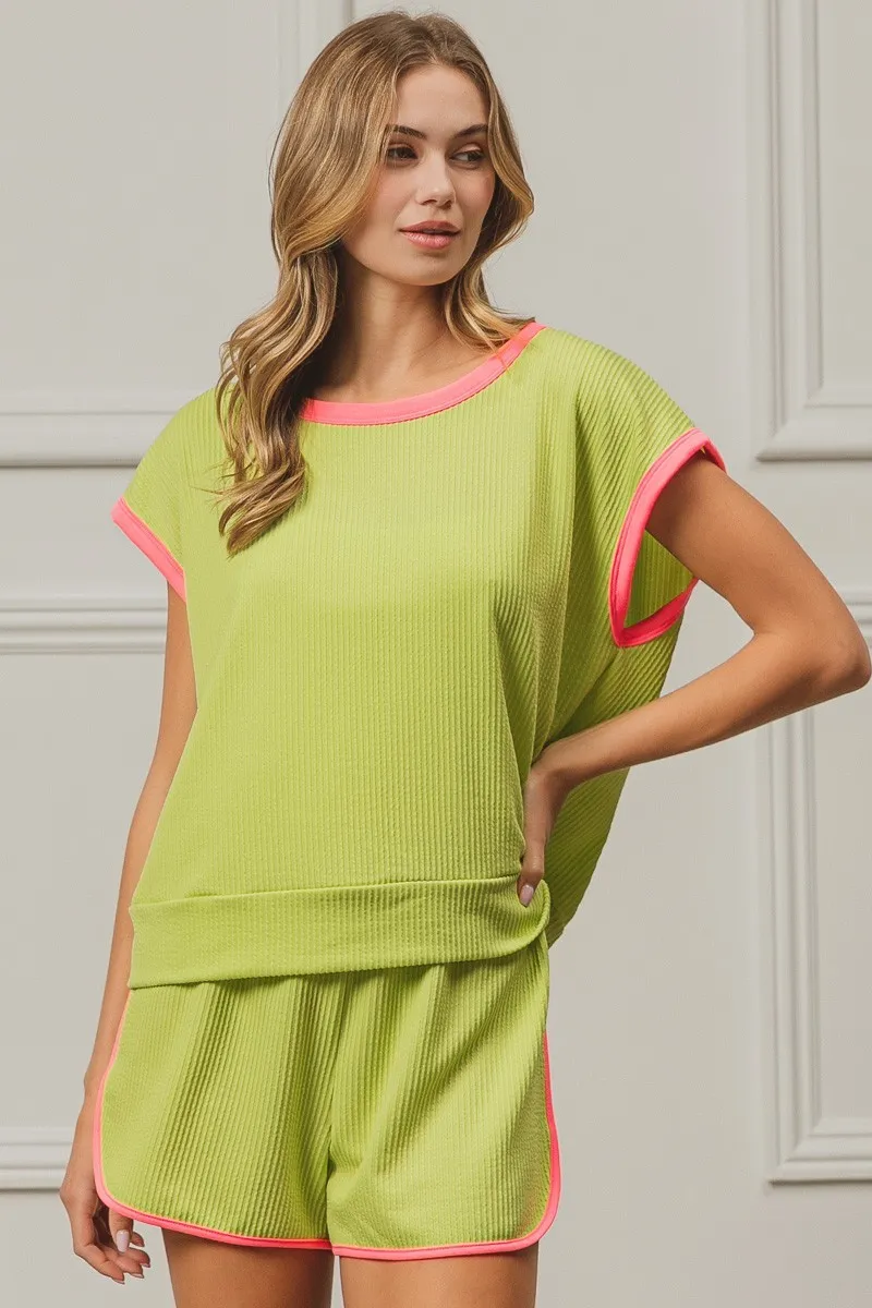 BiBi Cord Rib with Band Side Slit Shorts - Image 8