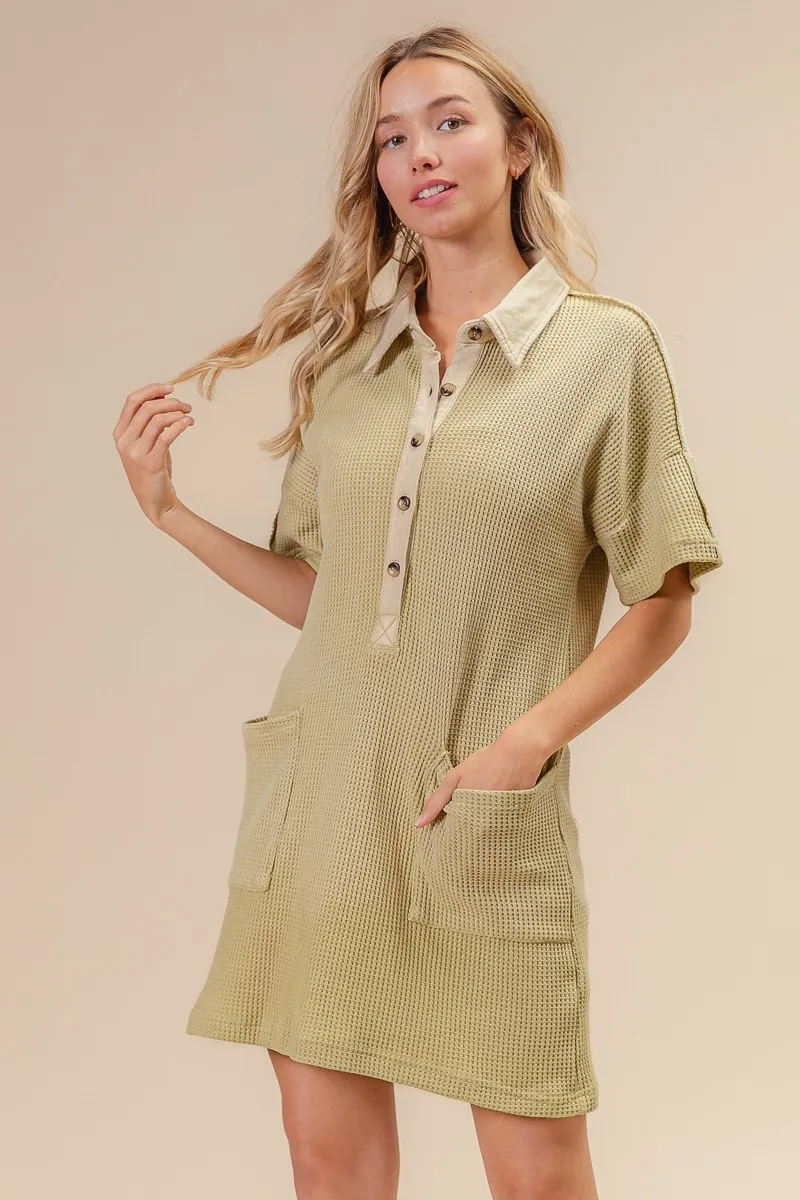 BiBi Dip Dye Mineral Washed Knit Dress