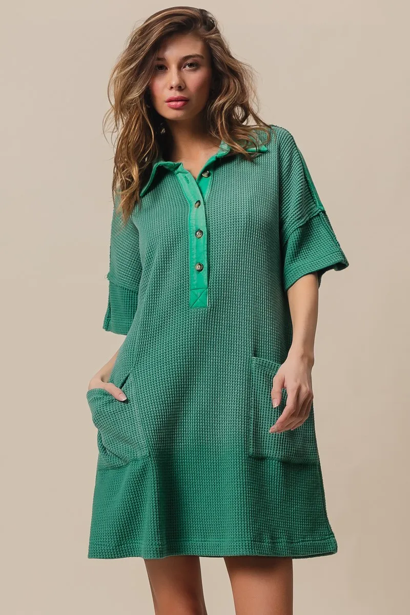 BiBi Dip Dye Mineral Washed Knit Dress - Image 3