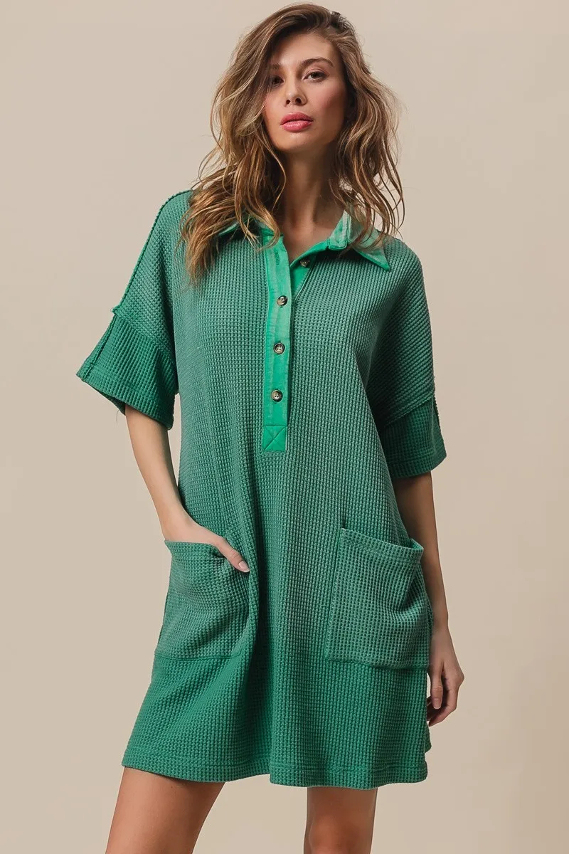 BiBi Dip Dye Mineral Washed Knit Dress - Image 4