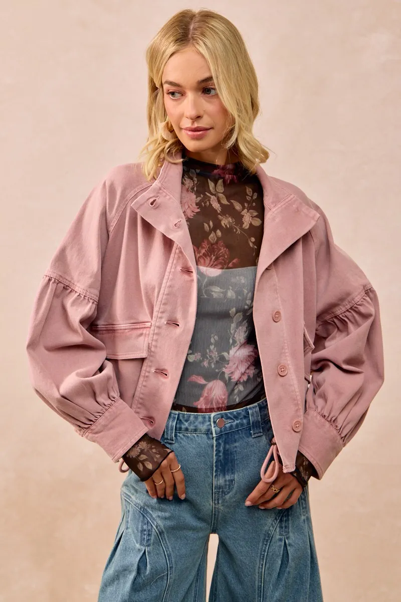 BiBi Flower Printed Mesh Lace Top with Thumb Opening - Image 8