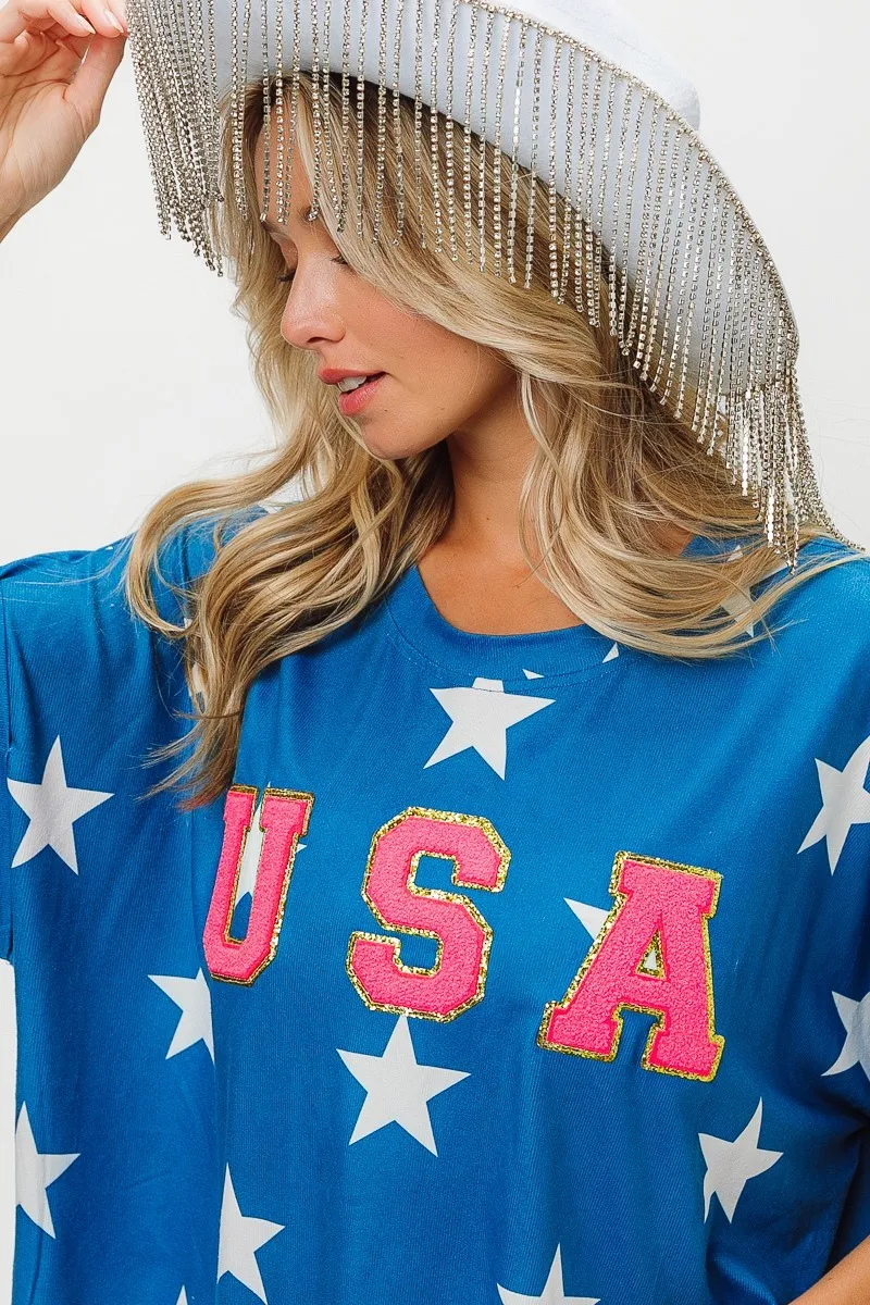 BiBi Fourth Of July Star Knit T-Shirt - Image 3